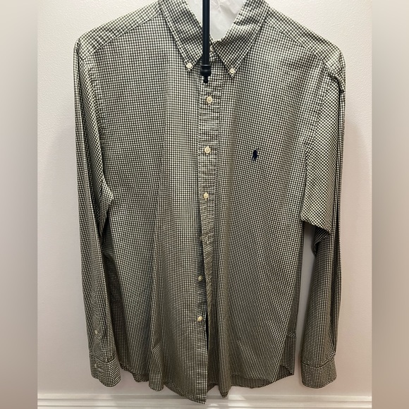 Green checkered Ralph Lauren Polo Button Down - Picture 1 of 3